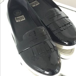 Fitflop Patent Slip On Sneakers 10